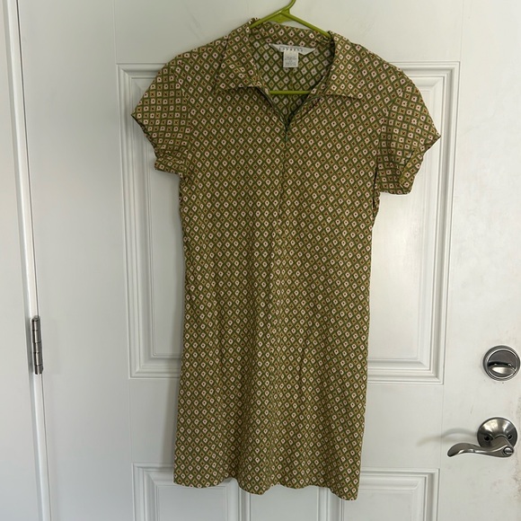 Vintage Y2K RARE express international mini dress, size 1/2orXS, geometric print - Picture 1 of 9
